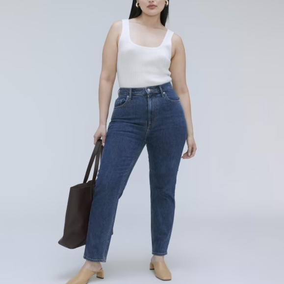Everlane The Original Curvy Cheeky Jean Washed Midnight - Picture 2 of 6